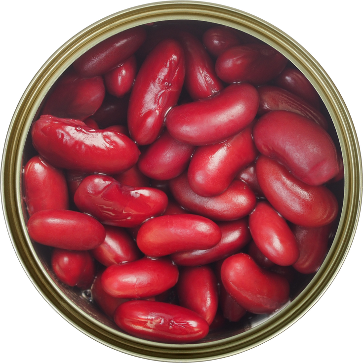 Canned Red Bean on White